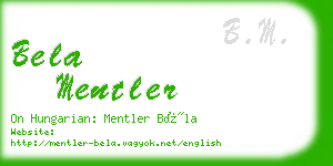 bela mentler business card